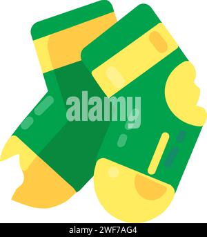 Sorting old unwanted clothes. Old ripped socks with hole in heel. Items out of use and fabric to disposal. Recycling of textile industrial products. S Stock Vector