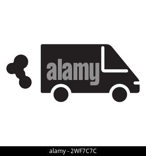 Exhaust glyph vector icon isolated Stock Vector