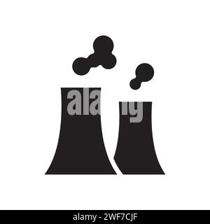 Air Pollution glyph vector icon Stock Vector