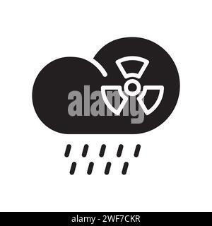 Acid Rain glyph vector icon Stock Vector
