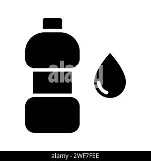 Bottle glyph vector icon isolated Stock Vector