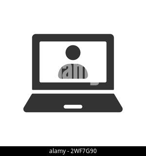 Video Conference glyph vector icon isolated Stock Vector