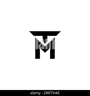 TM Logo Design. MT Logo Vector Stock Vector