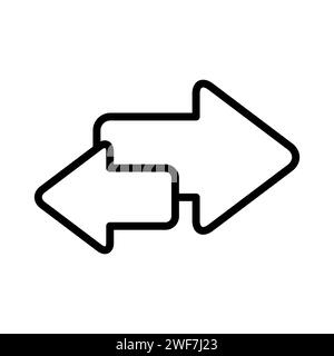 transfer arrows outline vector icon Stock Vector
