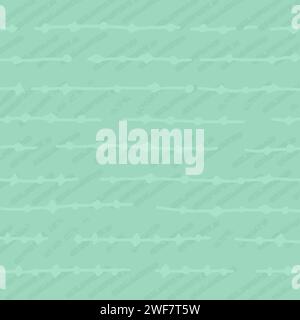 green, pale background with brush texture effect, weave plaid style fine broken lines. Irregular check repeat pattern. Square diagonal shape, grunge n Stock Vector