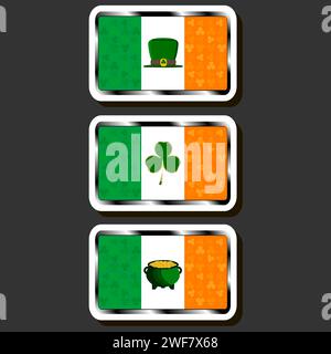 Beautiful color illustration on theme of celebrating annual holiday St. Patrick's Day Stock Vector