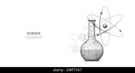 Chemistry science concept isolated on white background Stock Vector