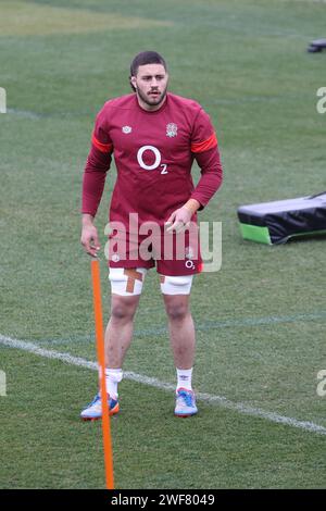 Girona, Spain, 29th January 2024, Ethan Roots taking part in England men's rugby training camp Stock Photo