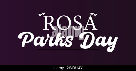 Rosa Parks Day stylish text illustration design Stock Vector