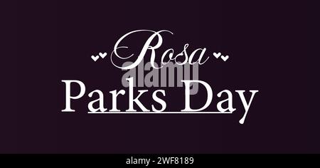 Rosa Parks Day stylish text illustration design Stock Vector