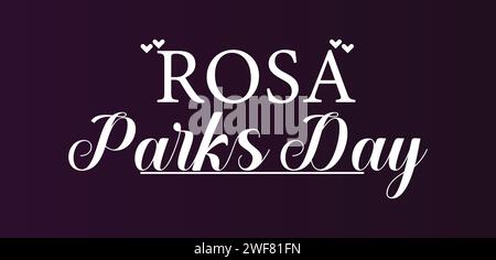 Rosa Parks Day stylish text illustration design Stock Vector