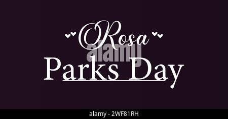 Rosa Parks Day stylish text illustration design Stock Vector