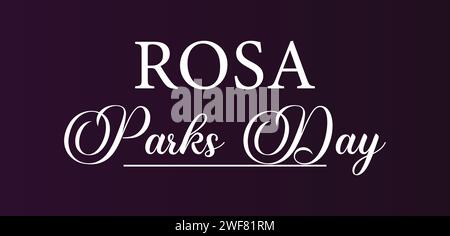 Rosa Parks Day stylish text illustration design Stock Vector
