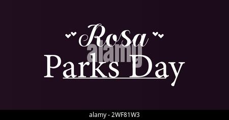 Rosa Parks Day stylish text illustration design Stock Vector