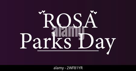 Rosa Parks Day stylish text illustration design Stock Vector