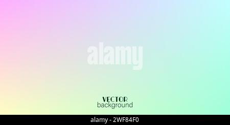 Abstract Holographic Gradient neon Vector Illustration. Fashionable pastel Rainbow Unicorn background. Cute template for Design art, Elegant banner, S Stock Vector
