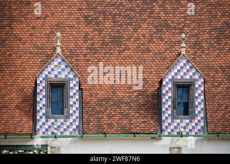Roof window detail, Old town hall, Bratislava, Slovakia Stock Photo
