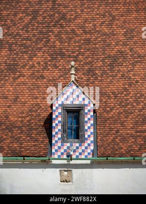 Roof window detail, Old town hall, Bratislava, Slovakia Stock Photo
