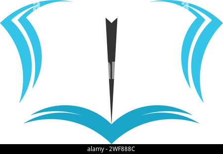 education logo open book vector icon Stock Vector