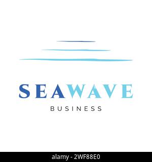 Sea Wave Icon Logo Design Template Stock Vector