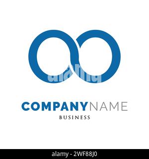Initial Letter OO Infinity Icon Logo Design Template Stock Vector