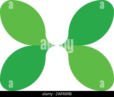green leaves logo letter h vector design Stock Vector