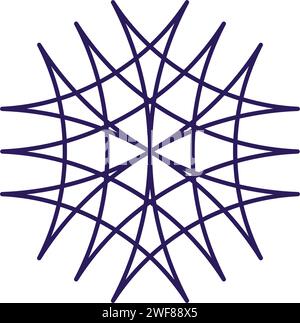 geometric line wire logo vector Stock Vector