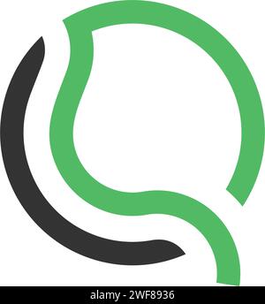 leaf letter q logo vector symbol design Stock Vector