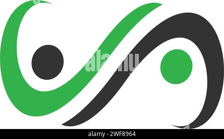 infinity people symbol logo vector design Stock Vector