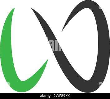 letters l and v infinity symbol lv initials logo Stock Vector