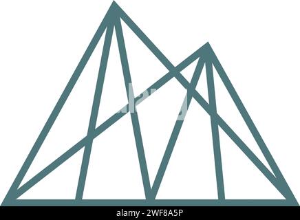 line mountain logo icon vector symbol Stock Vector