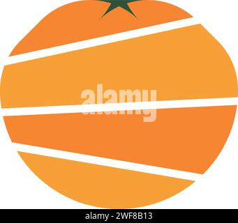 orange tangerine fruit logo vector icon design Stock Vector