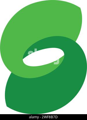 s logo letter leaf vector eco icon Stock Vector
