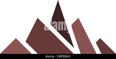 rock mountain climbing logo vector icon Stock Vector