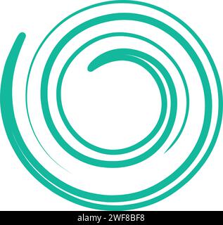 spiral ocean wave water symbol logo design Stock Vector