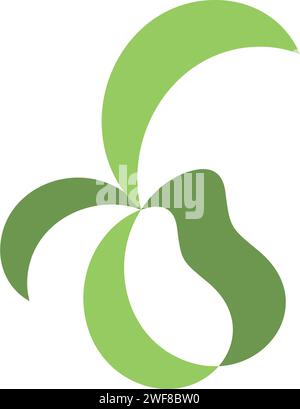 vector seed bean germination icon logo Stock Vector
