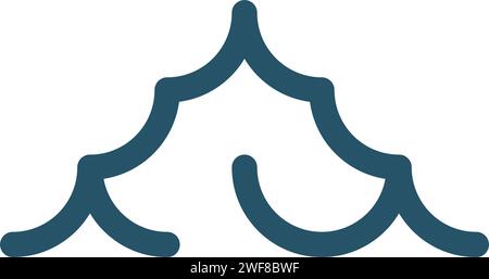 thick line mountain logo icon vector design element Stock Vector