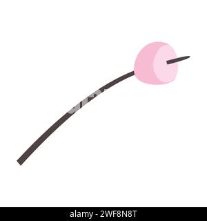 Marshmallow On Stick Icon Vector Illustration Stock Vector