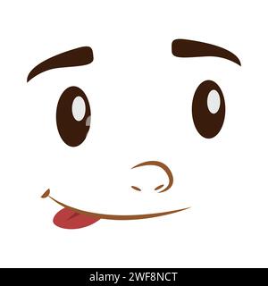 Kawaii Face Expression Vector Illustration Stock Vector