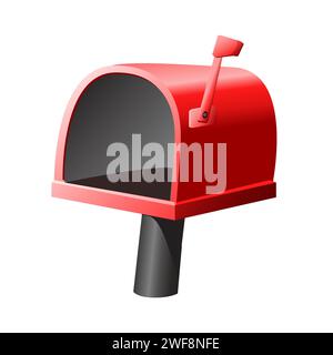 Red Mailbox Icon Vector Illustration Stock Vector