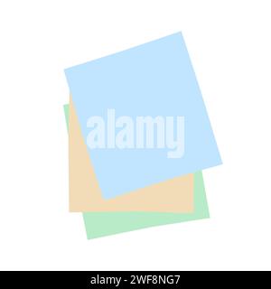 Stack Of Empty Sticky Square Notes Icon Vector Illustration Stock Vector