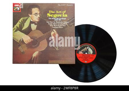 The Art of Segovia The HMV Recordings 1927-39 vinyl record album LP cover isolated on white background Stock Photo