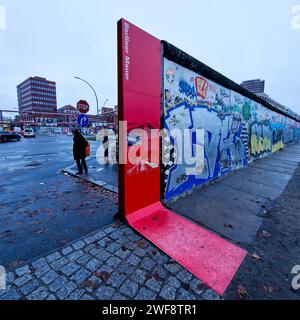 Eastern Gallery, Muhlenstrasse, Berlin, Brandenburg, Germany Stock Photo