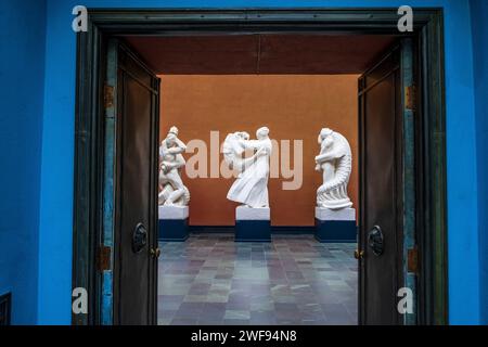 Statues by Norwegian sculptor Gustav Vigeland at the Vigeland Museum in Oslo, Norway Stock Photo