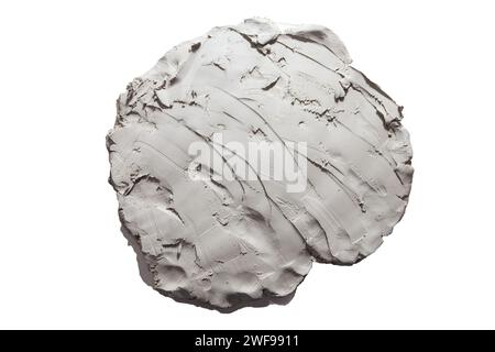 clay slab isolated on white background Stock Photo