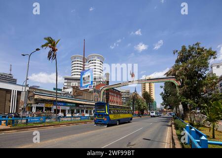 Nairobi City County Gate on Kenyatta Avenue in Nairobi, Kenya, Africa Stock Photo