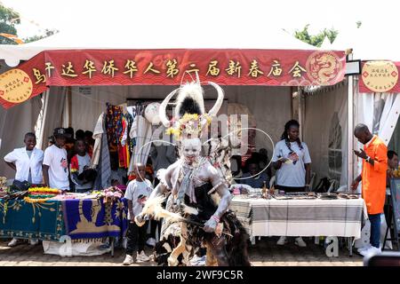 Kampala, Uganda. 28th Jan, 2024. Chinese Ambassador to Uganda Zhang