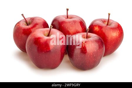 red delicious apple path isolated on white Stock Photo