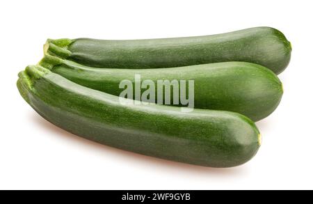 zucchini path isolated on white Stock Photo