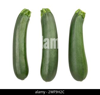 zucchini path isolated on white Stock Photo